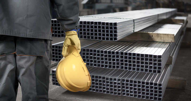 worker viewing aluminum alloy